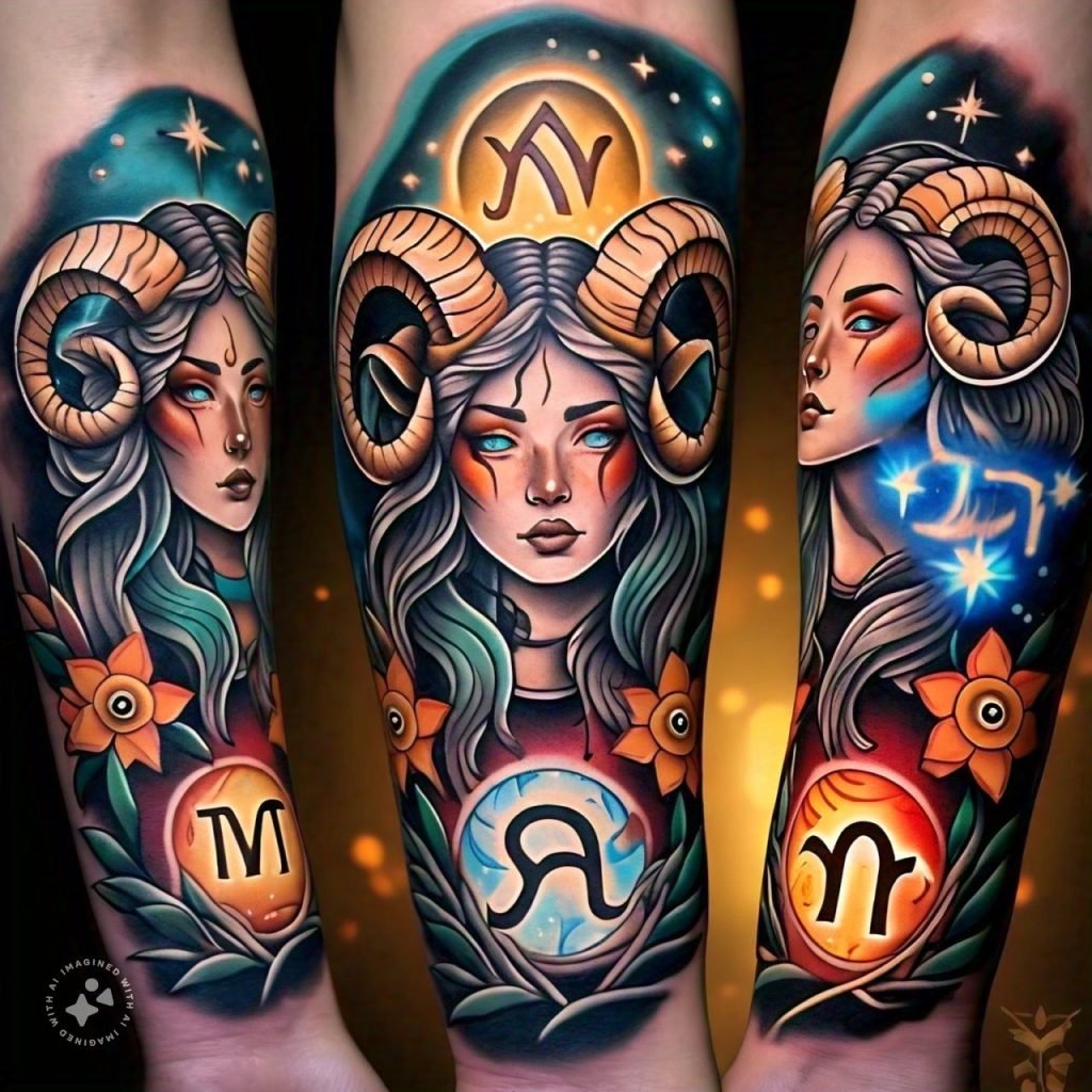 15 Uniquely Georgies Aries Zodiac Sign Tattoos