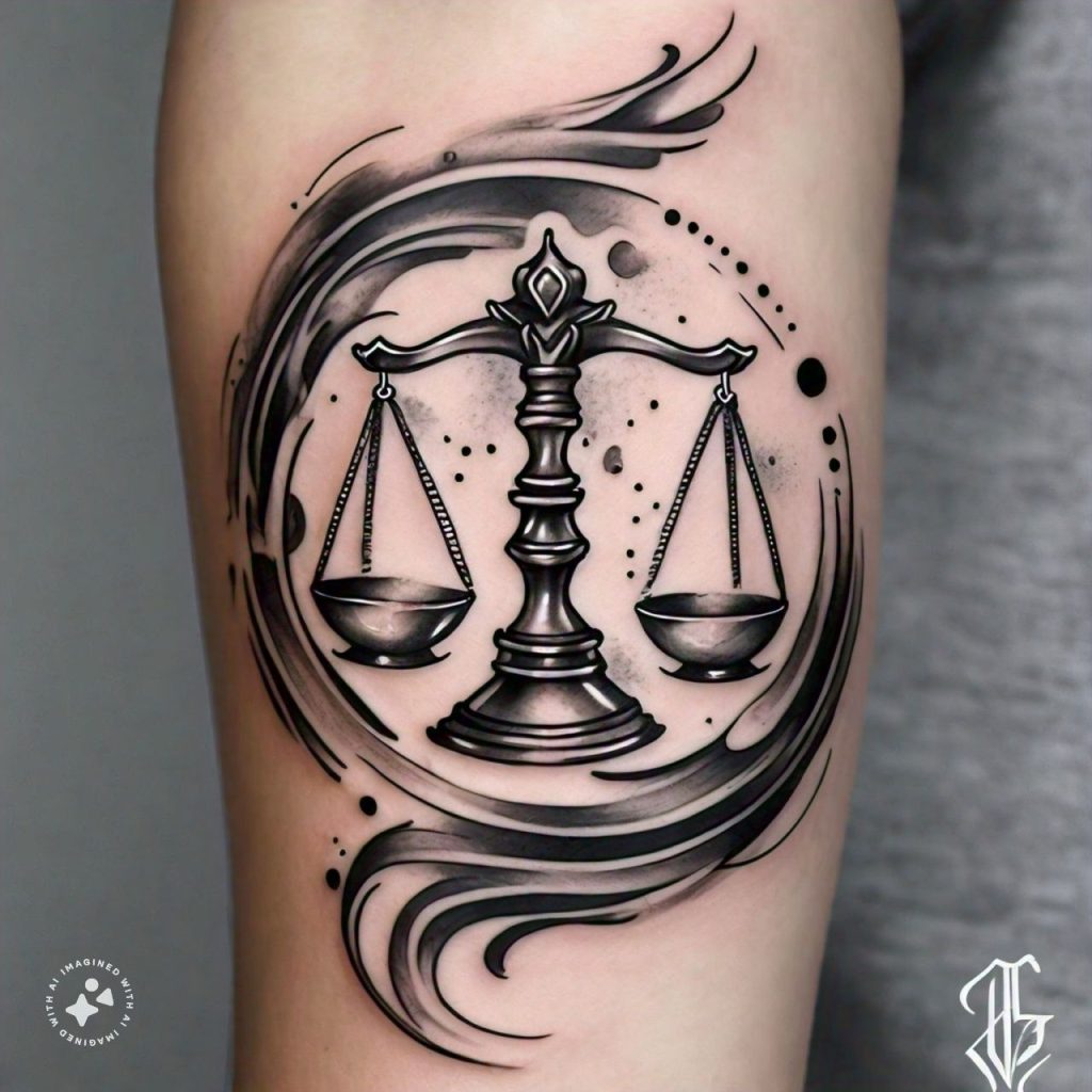 15 Uniquely Georgies Libra Zodiac Sign Tattoos