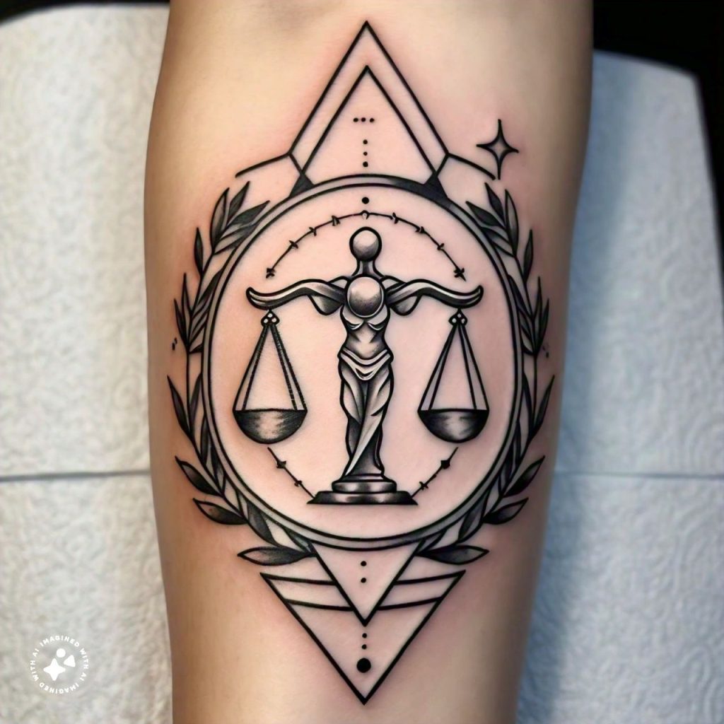 15 Uniquely Georgies Libra Zodiac Sign Tattoos