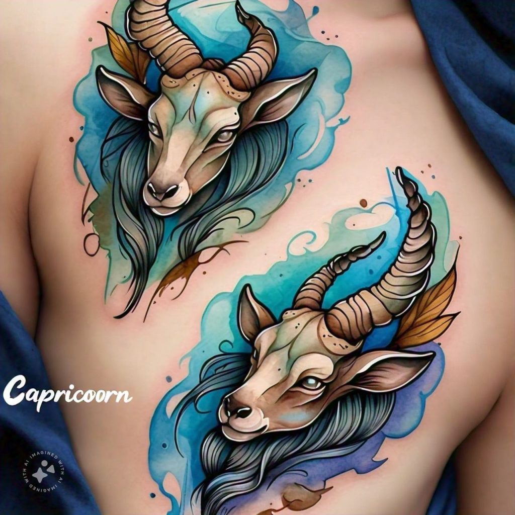 15 Uniquely Georgies Capricorn Zodiac Sign Tattoos