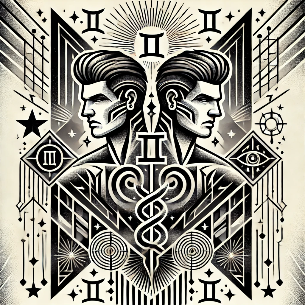 Bold Gemini Tattoos for Men: Zodiac Art & Ideas