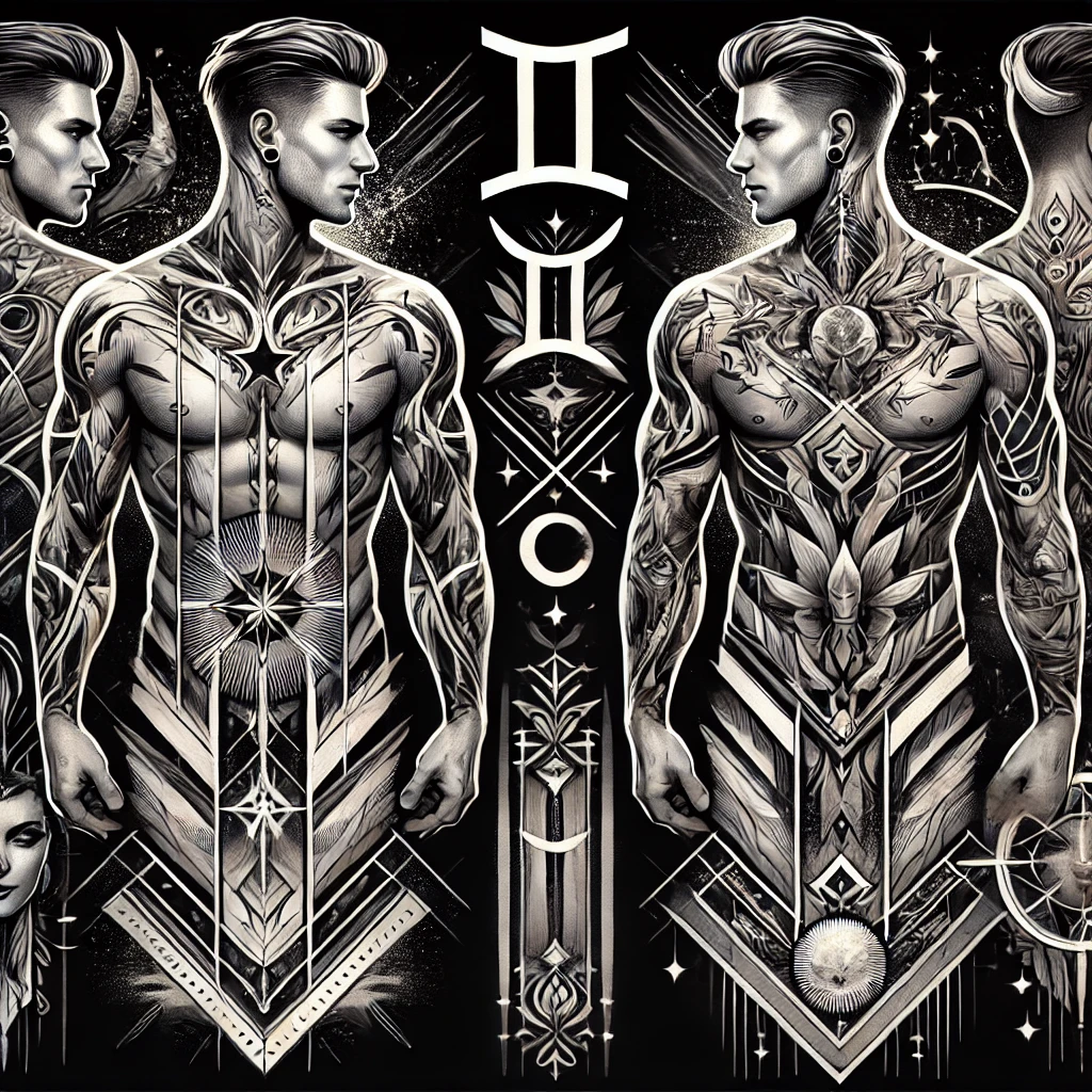 Bold Gemini Tattoos for Men: Zodiac Art & Ideas